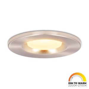 HOFTRONIC™ Dimbare LED inbouwspot RVS Venezia 6 Watt 2200-2700K IP65 - Dim to warm