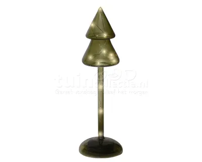 Kerstboompje Glas LED Groen 29cm