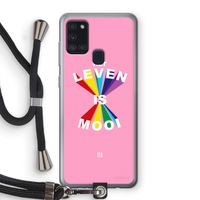 Het Leven Is Mooi: Samsung Galaxy A21s Transparant Hoesje met koord