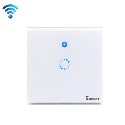 Sonoff T1 Touch 86mm 1 bende 1 gehard glas paneel muur Switch Smart Home lichte aanraking-wegschakelaar compatibel met Alexa en Google Startpagina A