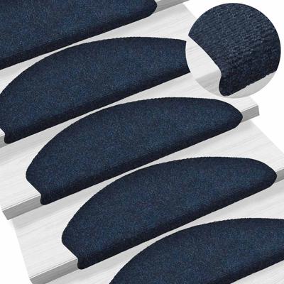 Trapmatten zelfklevend 5 st 65x21x4 cm naaldvilt marineblauw