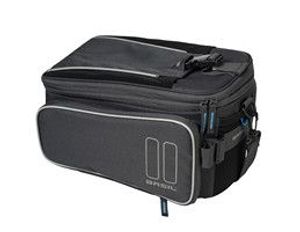 Basil Sport Design Trunkbag Grijze fietsbagagedragertas, 7-15L, waterafstotend, voor reguliere fiets en e-bike