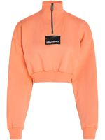 Karl Lagerfeld Jeans sweat crop à logo imprimé - Orange - thumbnail