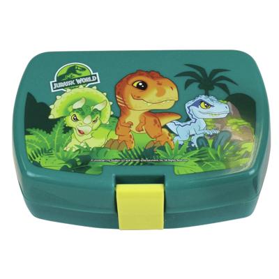 Jurassic World dinosaurus - broodtrommel/lunchbox - kunststof - 16 x 11 cm