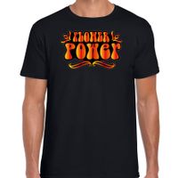 Hippie t-shirt voor heren - flower power - oranje/rood - jaren 60 themafeest