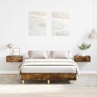 Bedframe zonder matras 120x200 cm spaanplaat gerookt eiken