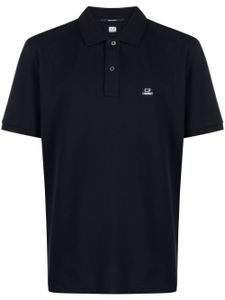 C.P. Company polo en piqué à logo brodé - Bleu