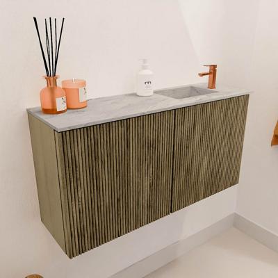 Toiletmeubel Mondiaz Joya Dlux | 80 cm | Meubelkleur Dusk | Faye wastafel Glace Wasbak Rechts | 1 kraangat