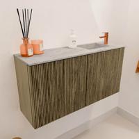 Toiletmeubel Mondiaz Joya Dlux | 80 cm | Meubelkleur Dusk | Faye wastafel Glace Wasbak Rechts | 1 kraangat
