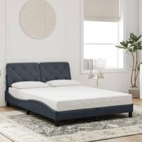 Bedframe zonder matras 140x190 cm fluweel donkergrijs