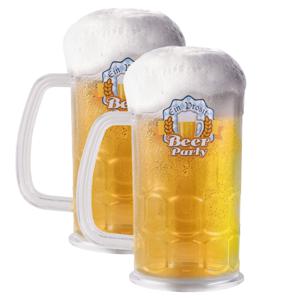 Bierpullen - 2x st - 500 ml - hard plastic - bierglas - halve liter - bier beker - Oktoberfest