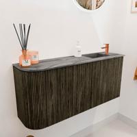 Toiletmeubel Mondiaz Joya Dlux | 91.6 cm | Meubelkleur Shadow | Faye wastafel Sombra Wasbak Rechts | 1 kraangat