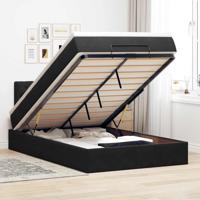 Ottoman bed met matras en LED's 120x200cm fluweel zwart