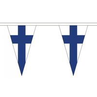 Luxe blauw met witte Finland vlaggenlijn 5 meter - landen accessoire - WK/EK - thumbnail