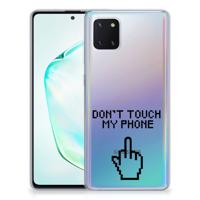 Samsung Galaxy Note 10 Lite Silicone-hoesje Finger Don&apos;t Touch My Phone