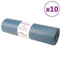 VidaXL Vuilniszakken 100 st 240 l blauw