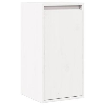 Wandkast 30x30x100 cm massief grenenhout wit