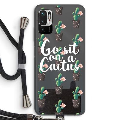 Cactus quote: Xiaomi Redmi Note 10 5G Transparant Hoesje met koord