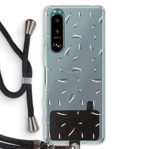Hipster stripes: Sony Xperia 5 III Transparant Hoesje met koord