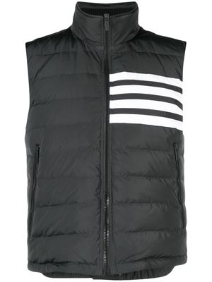 Thom Browne gilet matelassé à détails rayés - Gris