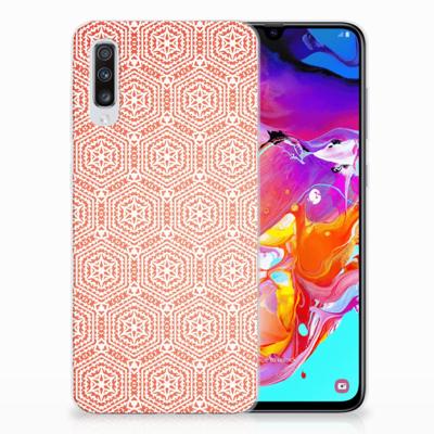 Samsung Galaxy A70 | TPU bumper | Pattern Orange