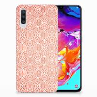 Samsung Galaxy A70 | TPU bumper | Pattern Orange