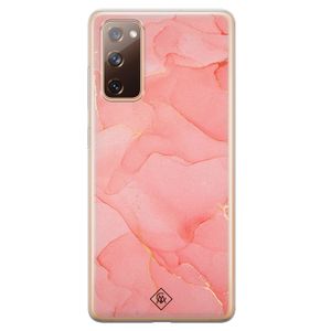 Samsung Galaxy S20 FE siliconen hoesje - Marmer roze