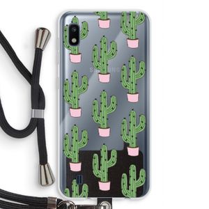 Cactus Lover: Samsung Galaxy A10 Transparant Hoesje met koord