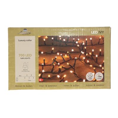 Kerstverlichting Ivy - 700 led lampjes - warm wit - 1600 cm - lichtsnoer