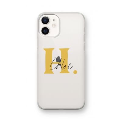 Amber Script: iPhone 12 mini Transparant Hoesje