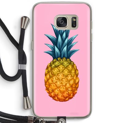 Grote ananas: Samsung Galaxy S7 Transparant Hoesje met koord
