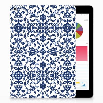 Apple iPad 9.7 2018 | 2017 | Siliconen hoesje | Flower Blue