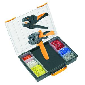 Weidmüller CRIMP-SET PZ 4 D 9028630000 Krimptangset Adereindhulzen 5 tot 4 mm² Incl. striptang, Incl. krimp-assortiment met koffer