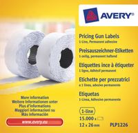 Avery AV-PLP1226 Prijstangetiketten Permanent 26x12mm Wit 10 Rol In Doos Avery AV-PLP1226 Prijstangetiketten Permanent 26x12mm Wit 10 Rol In Doos