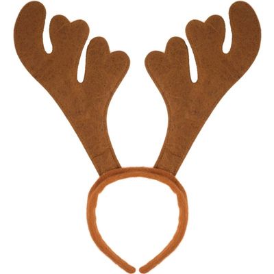 6x Kerst verkleedaccessoire bruin rendieren gewei voor volwassenen - Verkleedattributen