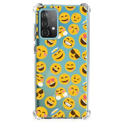 Samsung Galaxy A52 4G/5G Doorzichtige Silicone Hoesje Emoji Samsung Galaxy A52 4G/5G Doorzichtige Silicone Hoesje Emoji
