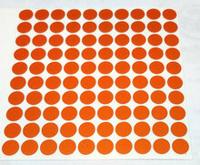Reflector folie - 100 x rondje - oranje