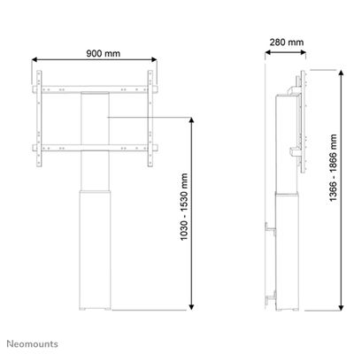 Neomounts by Newstar gemotoriseerde wandsteun
