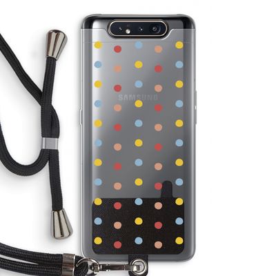 Bollen: Samsung Galaxy A80 Transparant Hoesje met koord