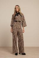 Lexie block trousers - latte/dark blue - 13507