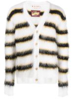 Marni cardigan à rayures - Blanc