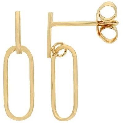 Glow 206.0526.00 Oorhangers Paperclip geelgoud 4 x 16 mm