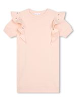 Chloé Kids robe à logo brodé - Rose