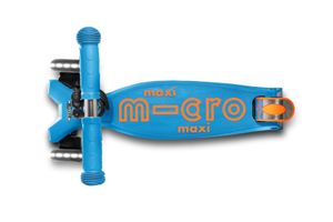 Micro Mobility Maxi Micro Deluxe LED Carribean Jongeren Klassieke step Aqua-kleur, Blauw