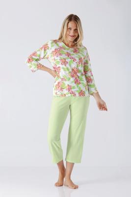 Hajo dames pyjama tropische bloemen