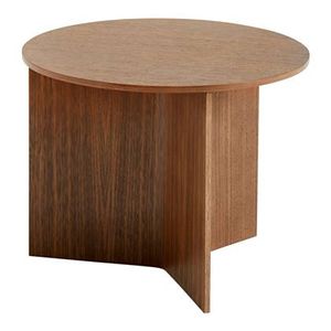 HAY Slit Table Wood Round Bijzettafel -  Ø 45 cm - Walnut