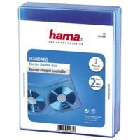 Hama Blu-ray Disc Double Jewel Case, 3 pcs./pack, blue 2 schijven Blauw - thumbnail