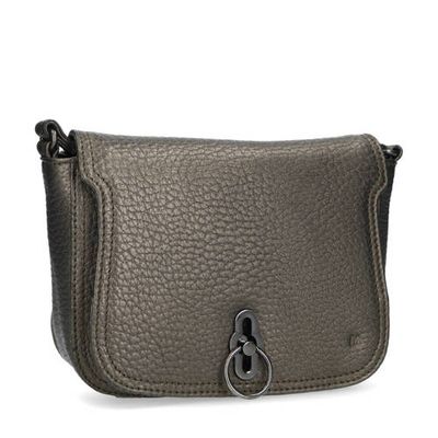 Manfield leren crossbody tas donkergrijs Manfield leren crossbody tas donkergrijs