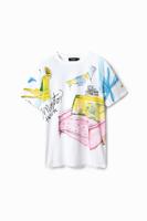 Arty T-shirt met korte mouwen - WHITE - XL