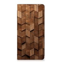 Book Wallet Case voor Xiaomi Redmi Note 10 Pro Wooden Cubes - thumbnail